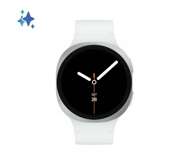 Samsung Galaxy Watch8 - az óra kijelzője napfényben, az egészségügyi adatok megjelenítése közben