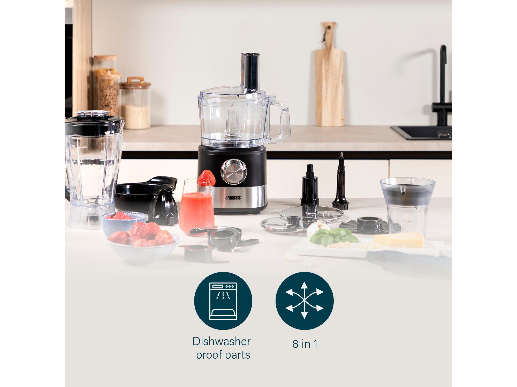 Princess 220127 Food Processor - A csomagolásban található összes tartozék bemutatása