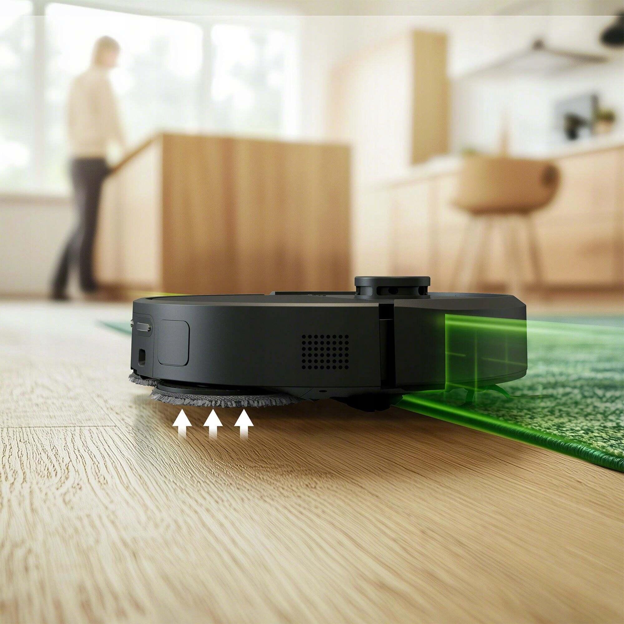 iRobot Roomba Plus 405 Combo - A Roomba Home okostelefonos alkalmazás térképes felülete takarítási zónákkal