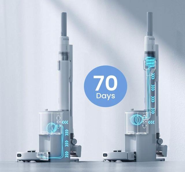 SwitchBot K10+ Pro Combo - A vezeték nélküli kézi porszívó használata a kanapé tisztítása közben