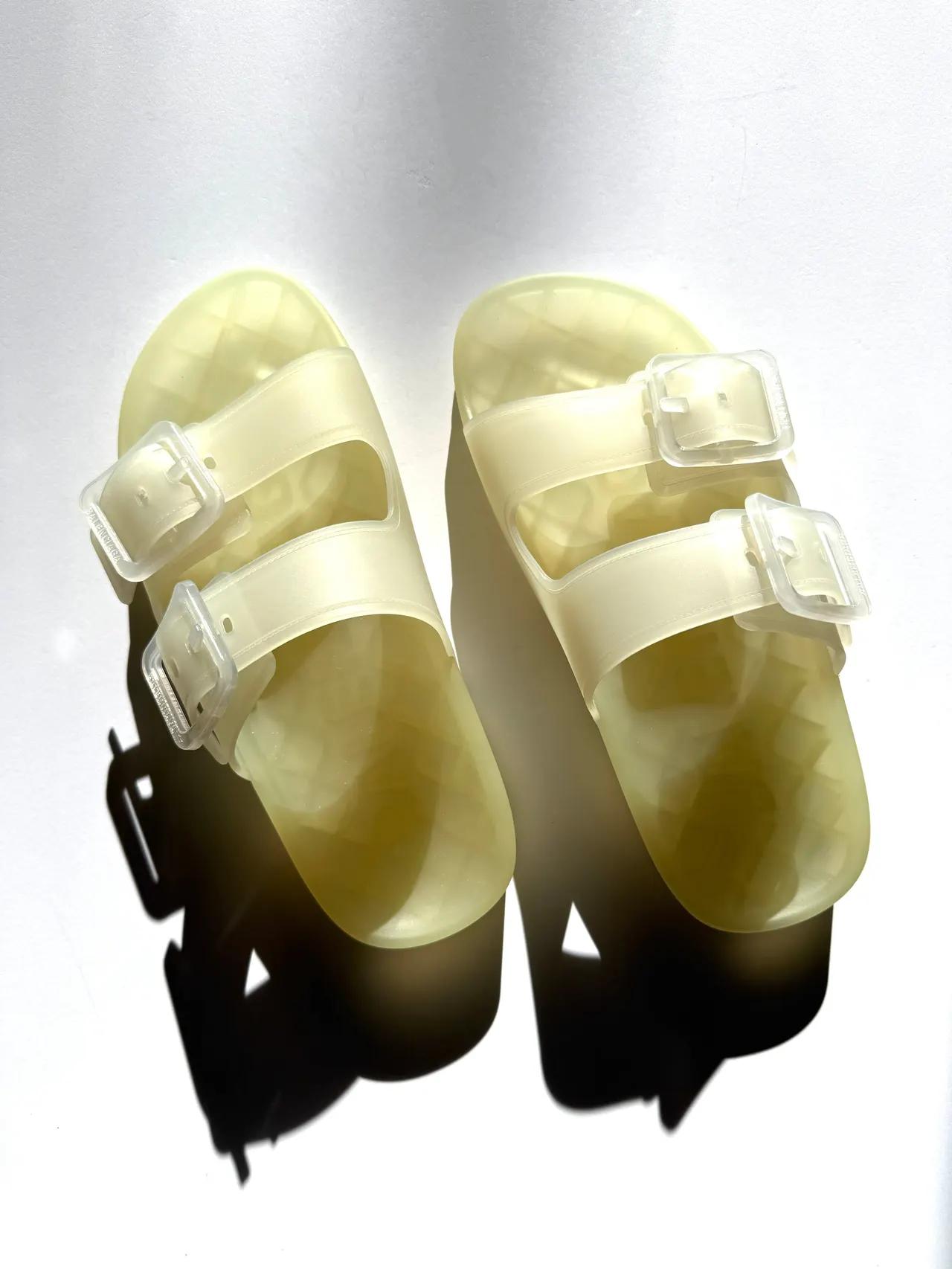 Mallorca Platform Transparent Plastic papucs használat közben