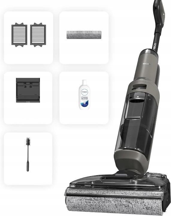 Tineco Floor One S6 Stretch S - A porszívó laposra döntve a kanapé alatt működés közben