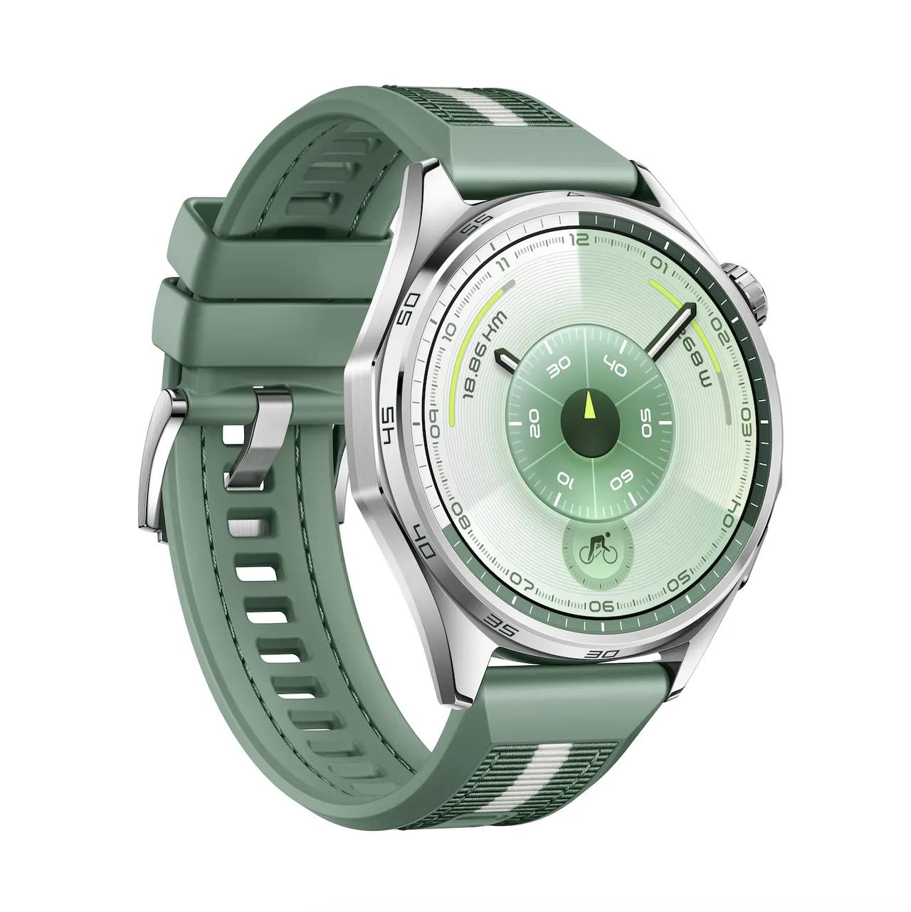 Huawei Watch GT 6 - az óra hátoldala a továbbfejlesztett pulzusmérő szenzorral és töltőcsatlakozóval