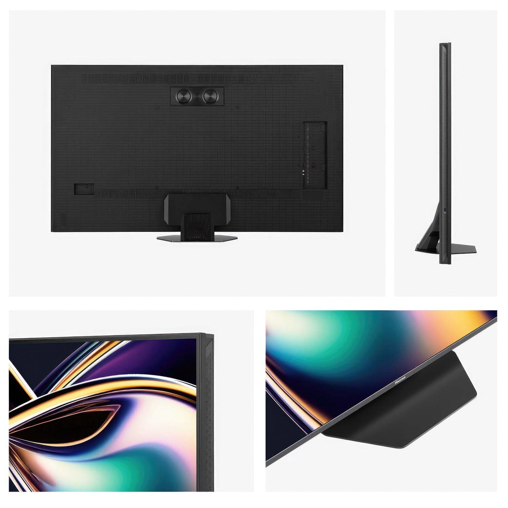Hisense U8Q - A csomagolásban található napelemes távirányító és a csatlakozópanel