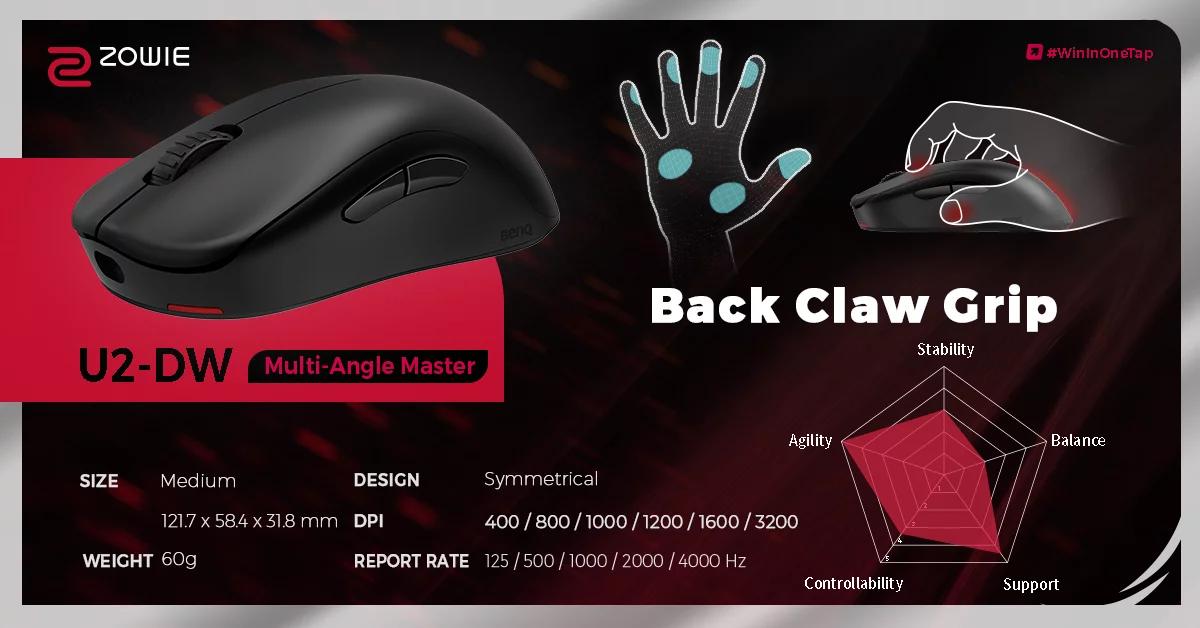 ZOWIE U2-DW 4K Wireless használat közben