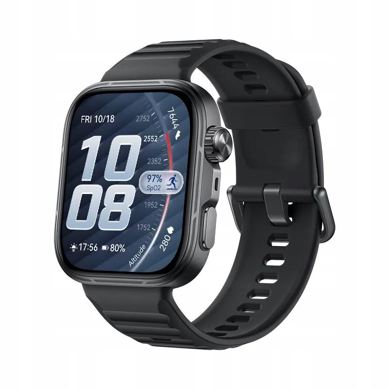 Huawei Watch 5 - Az óra kijelzője edzés közben, a pulzus és a megtett távolság adataival