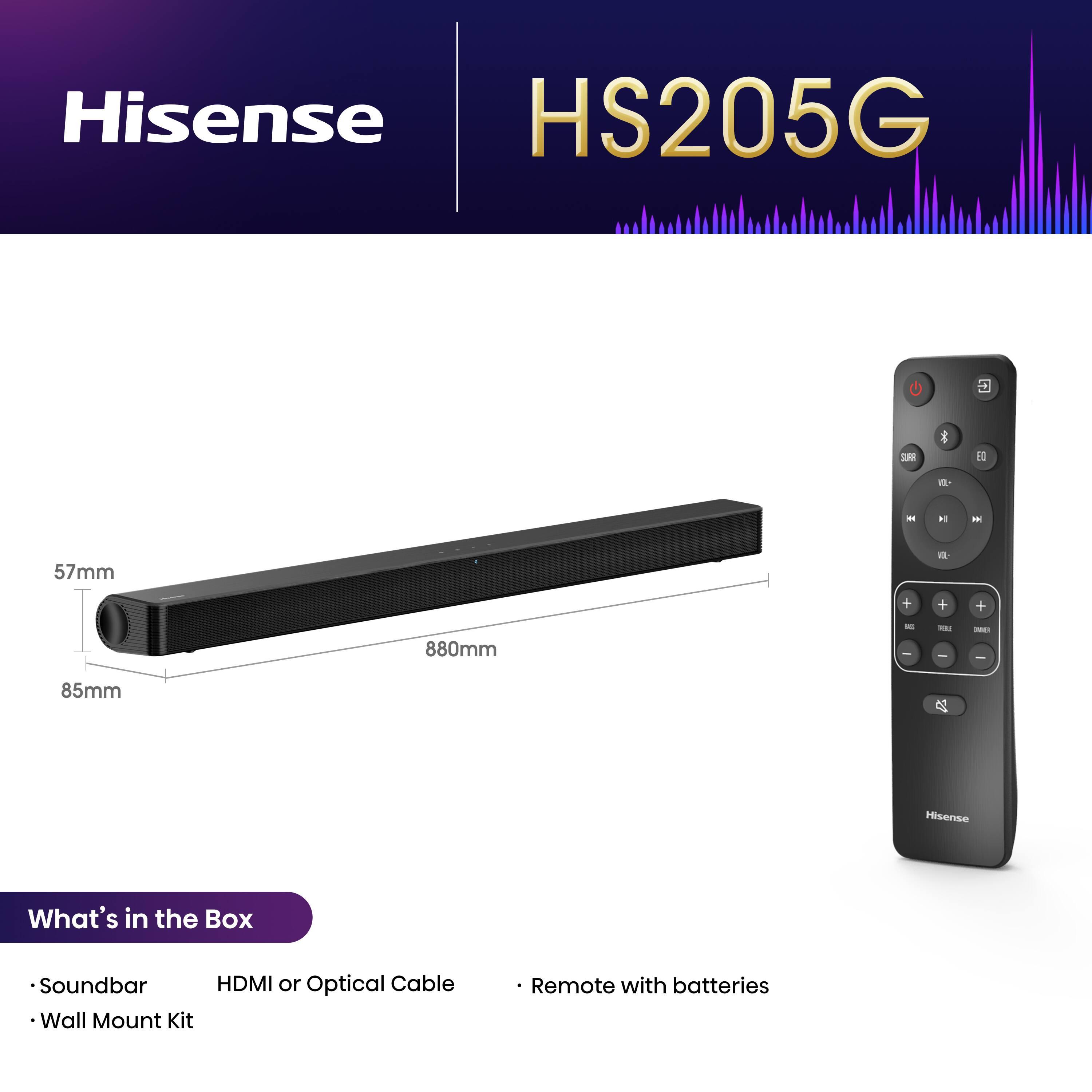 Hisense HS205G Soundbar használat közben