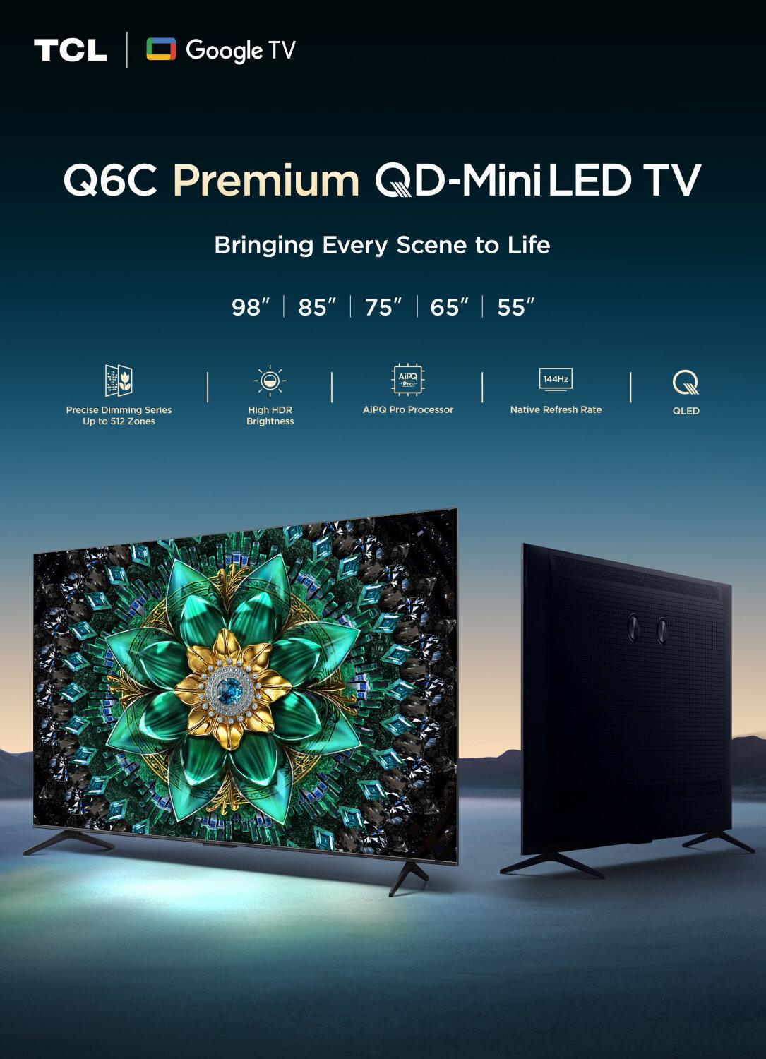 TCL 65Q6C MiniLED 144Hz Google TV használat közben
