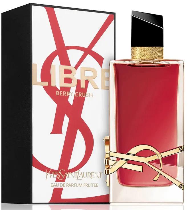 Yves Saint Laurent Libre Berry Crush - A parfüm összetevőit szimbolizáló málna, levendula és vanília illatjegyek