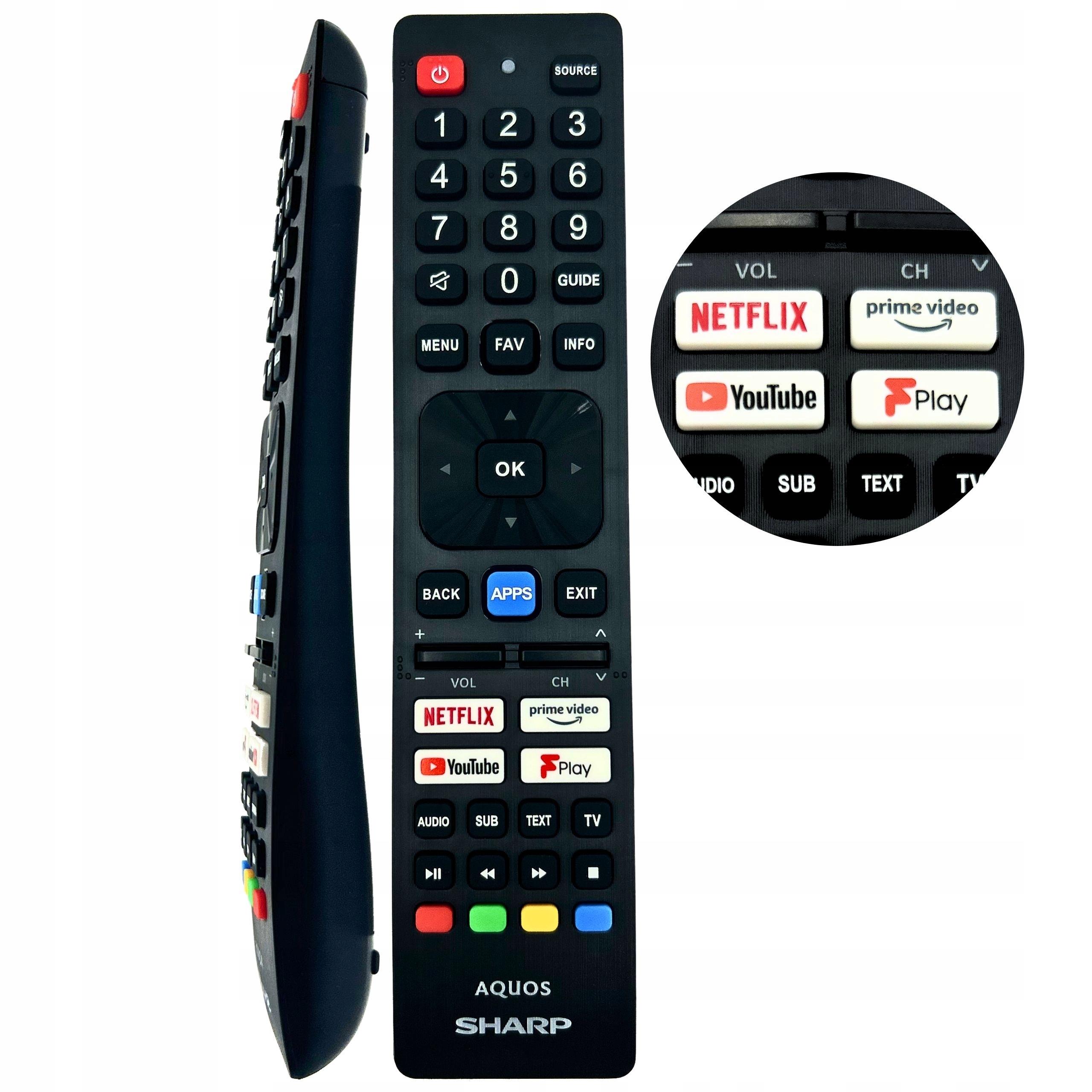 Sharp AQUOS univerzális gyári jellegű távirányító (SHW/RMC/0140) használat közben