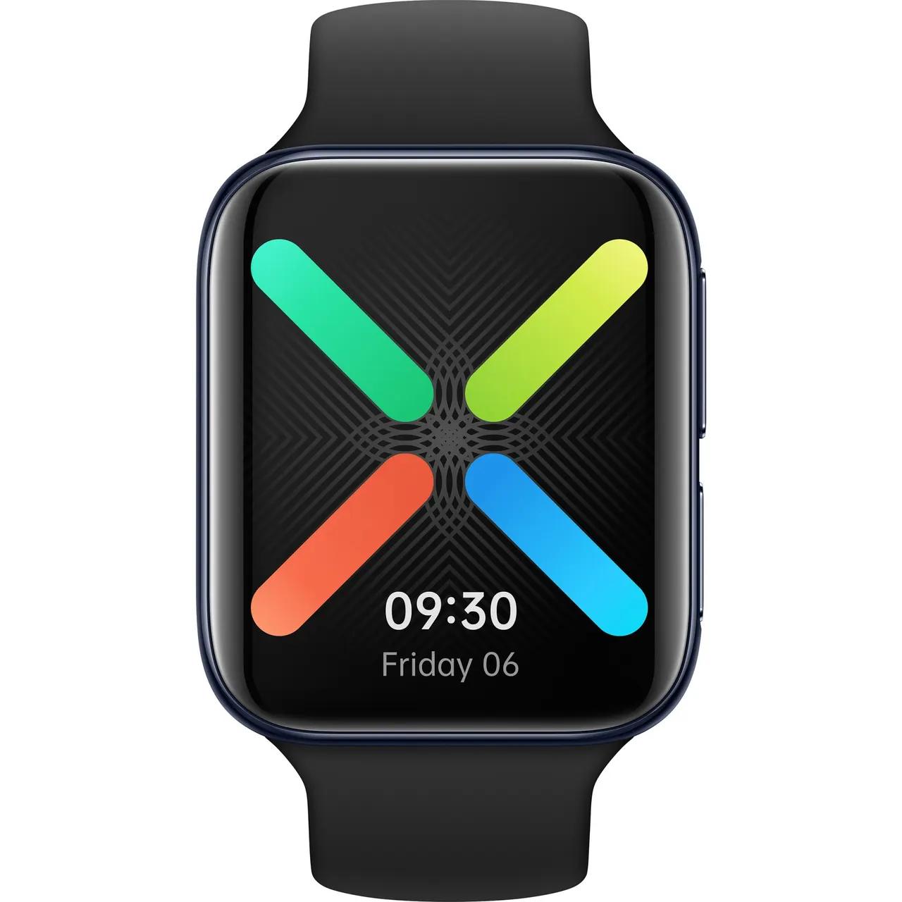 OPPO Watch S fekete okosóra használat közben