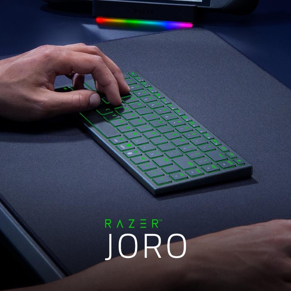 Razer Joro - A billentyűzet alacsony profilú gombjai és az alumínium ház kialakítása közelről