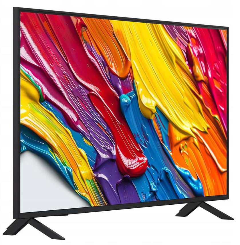 LG QNED93 - az LG televízió profilból, bemutatva a vékony kialakítást és a hátoldali csatlakozókat