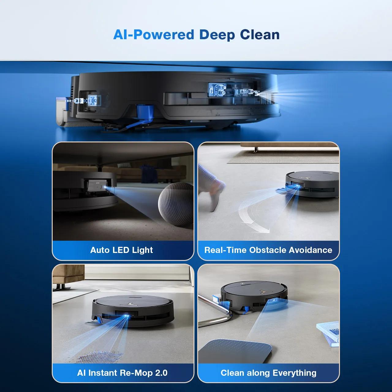 DEEBOT X9 PRO OMNI használat közben