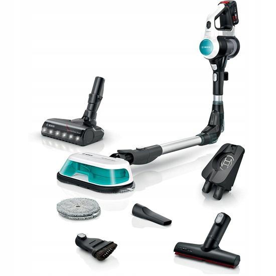 Bosch Unlimited 7 ProHygienic Aqua - a porszívó hajlítható csöve működés közben a kanapé alatt