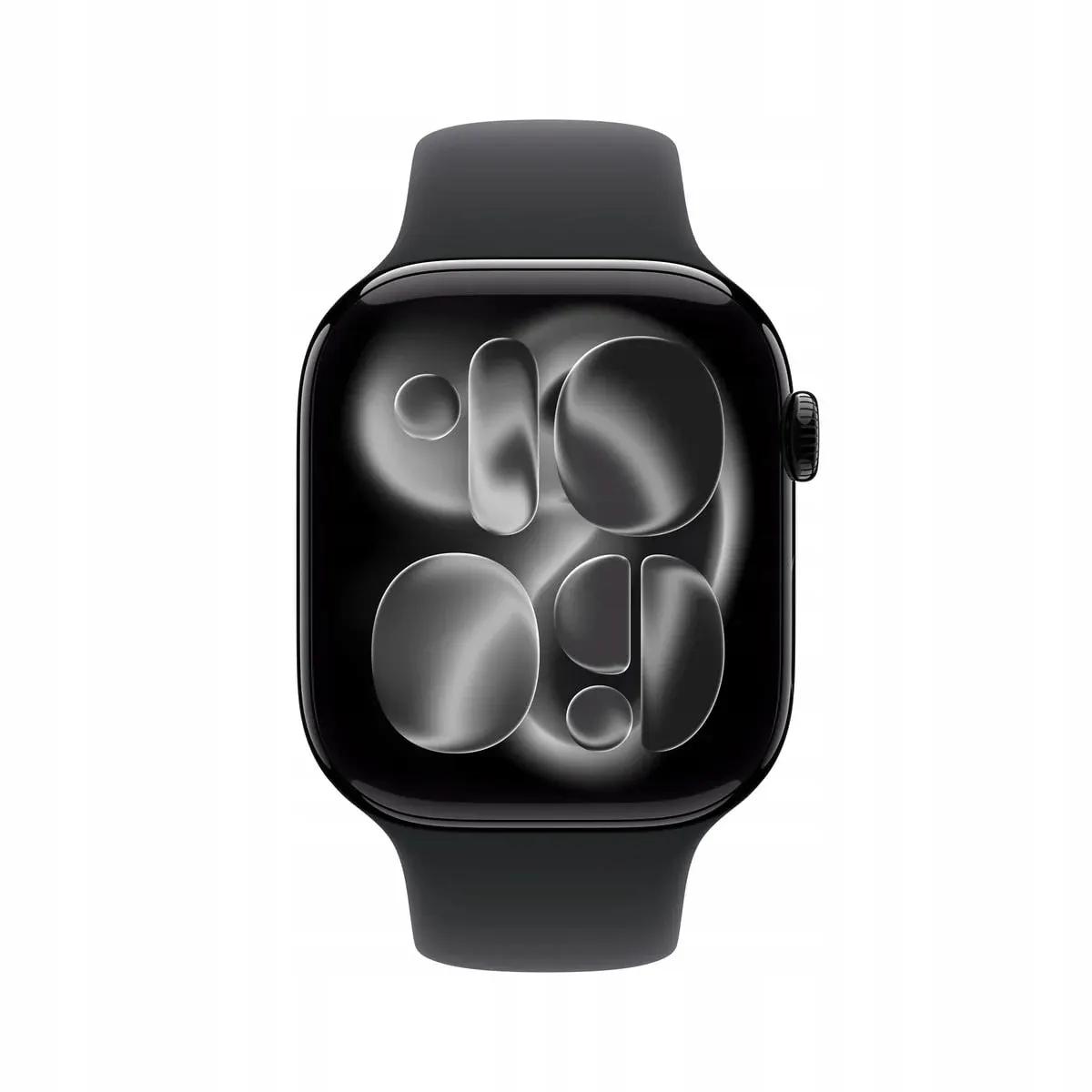 Apple Watch Series 12 - A 46 mm-es OLED kijelző működés közben, aktív számlappal