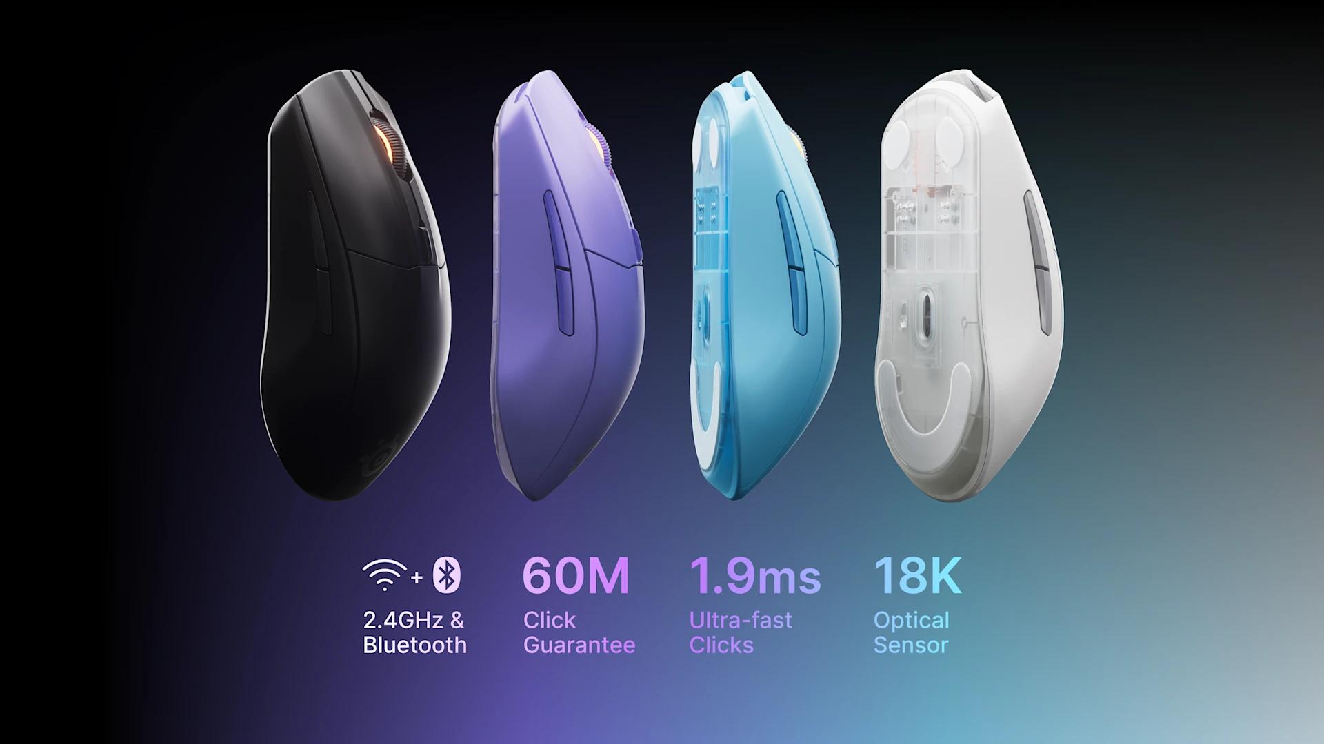 SteelSeries Rival 3 Wireless Gen 2 - az egér egy laptop mellett a munkaasztalon elhelyezve