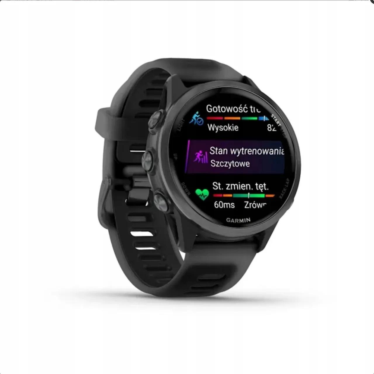 Garmin Forerunner 570 - az óra alumínium kerete és az oldalsó gombok közelebbről