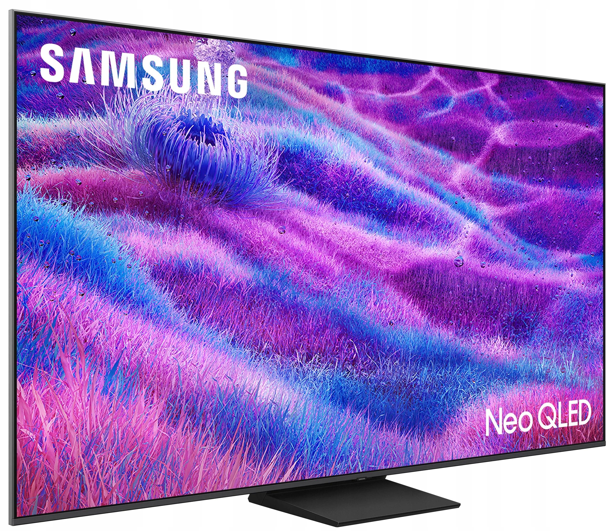 Samsung Neo QLED QN80F - A tévé oldalsó és hátsó csatlakozópanelja a HDMI 2.1 portokkal