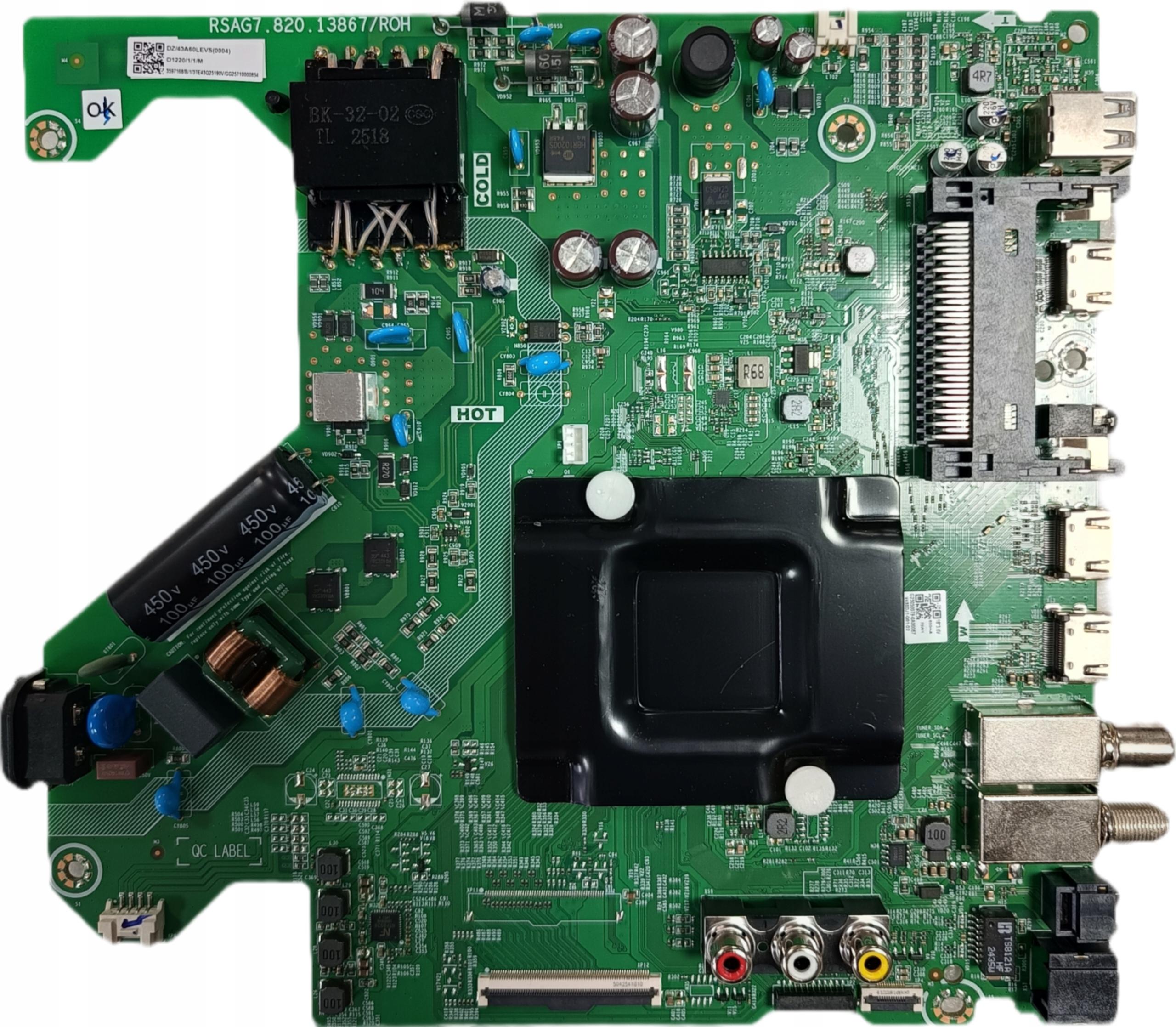 Hisense TV alaplap RSAG7.820.13867/ROH HT434346 - termékteszt