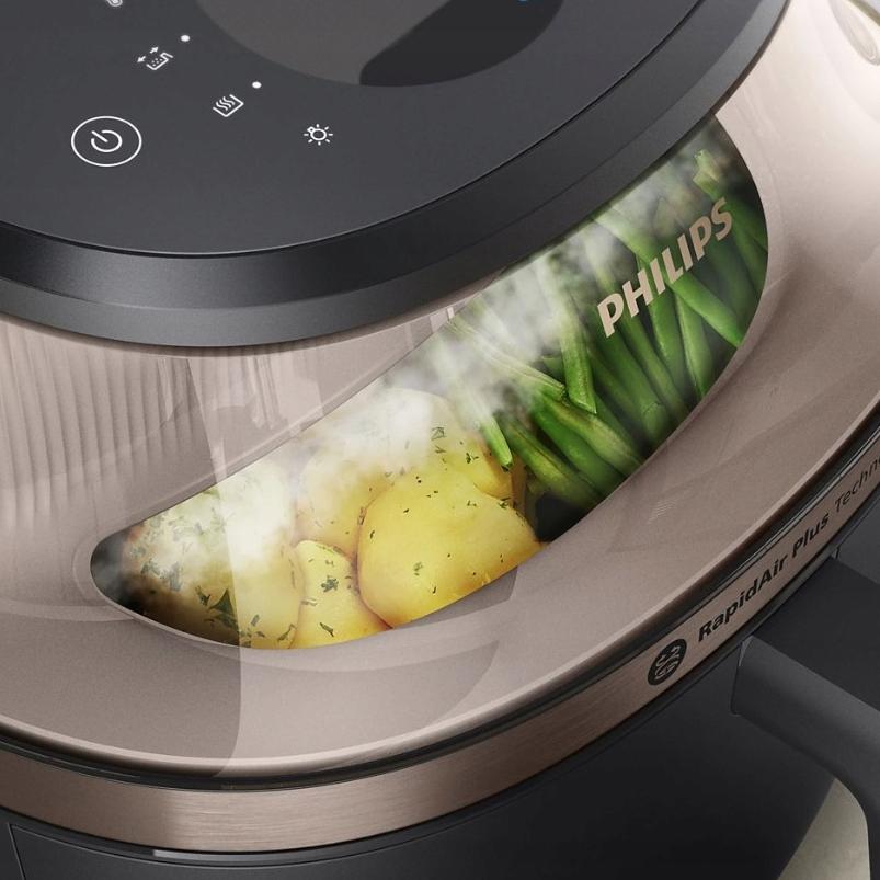 Philips 2000 Series NA220/00 - a digitális érintőkijelző a beállított programokkal és a víztartállyal