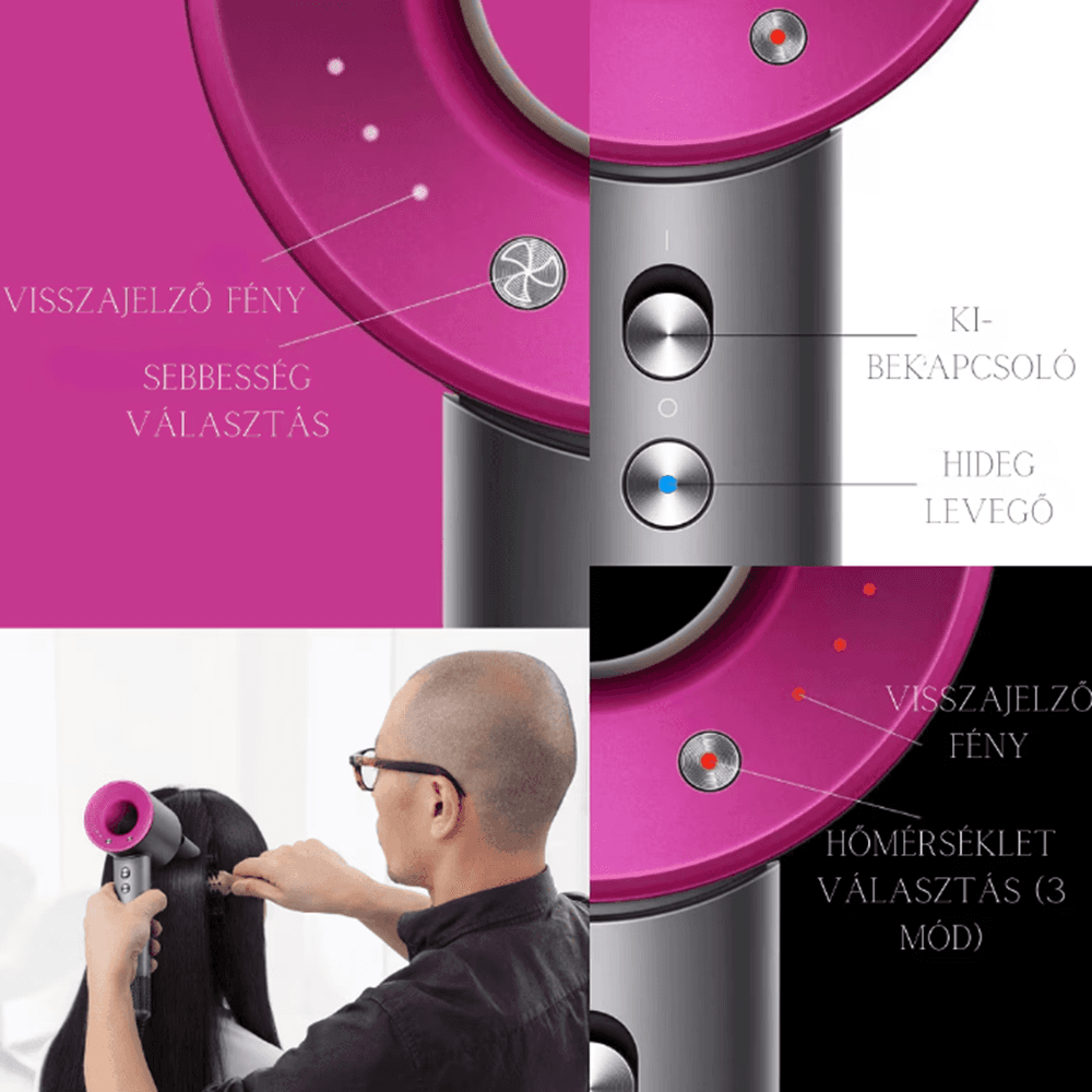 U052 / Pro Ionizációs Hajszárító 900W használat közben
