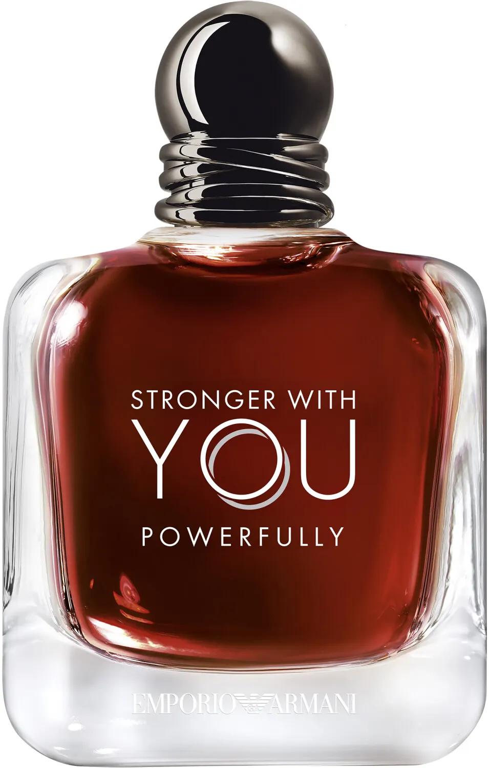 Giorgio Armani Stronger With You Power of Love - a parfüm szórófeje működés közben, sminkasztalon elhelyezve