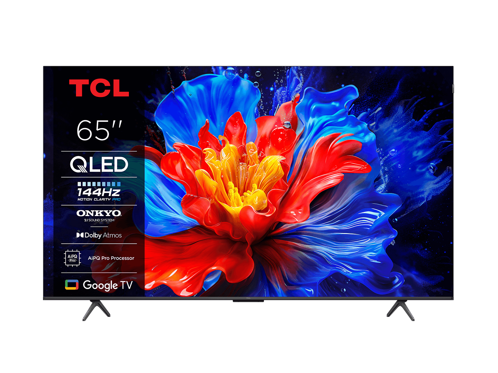 TCL C8K - A tévé hátoldala és a csatlakozóportok közelről