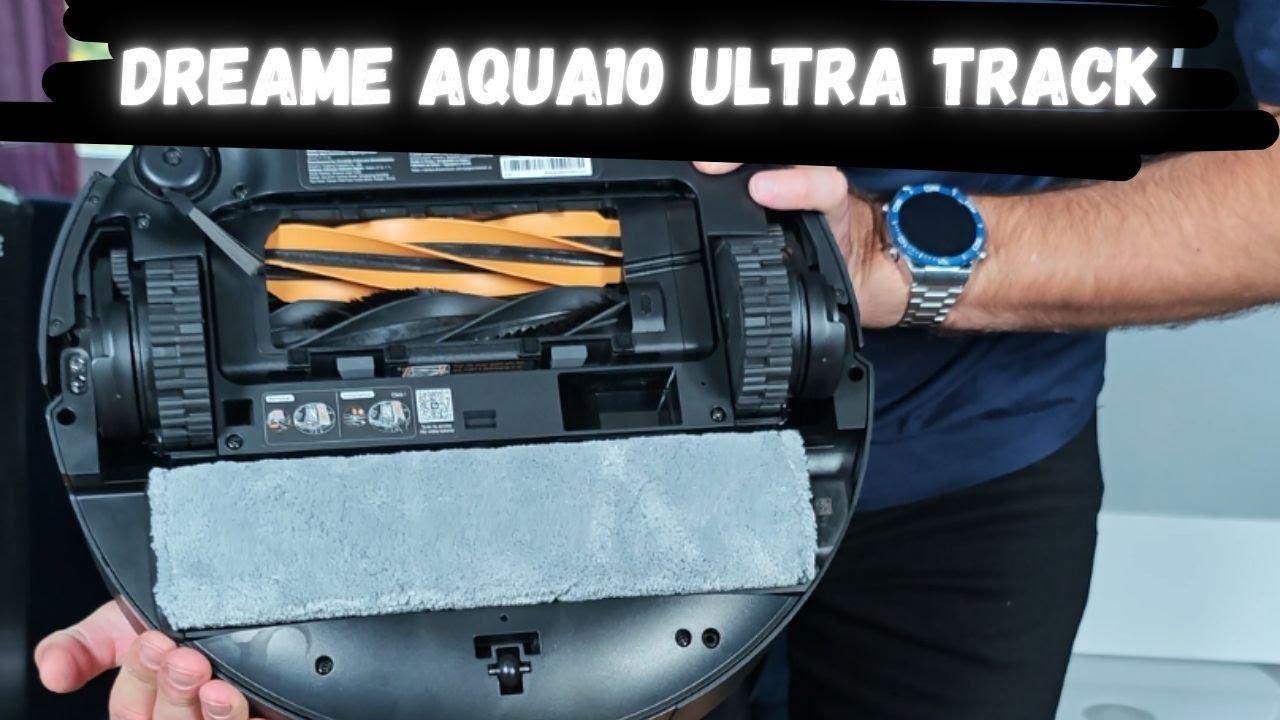 Dreame Aqua10 Ultra Track - a robotporszívó lánctalpas ProLeap alváza működés közben a küszöbön