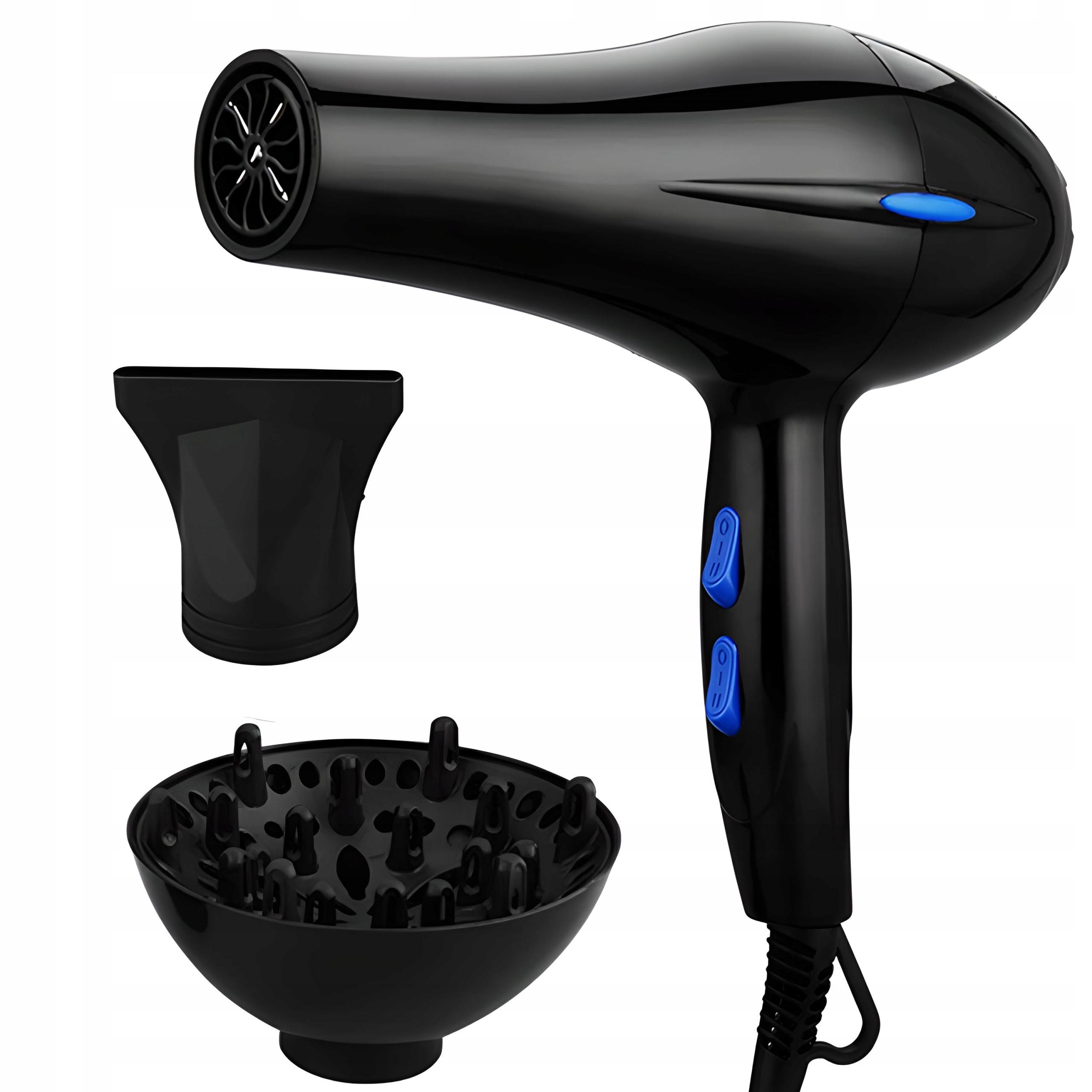 ReFa BEAUTECH DRYER BX W - A hajszárítóra felpattintott diffúzor és a beállító gombok közelebbről