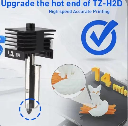 Bambu Lab H2S Pro - beszerelt hotend modul a nyomtatófejben