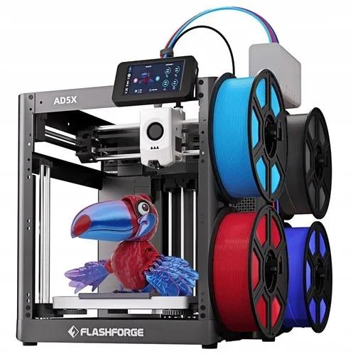 Flashforge AD5X - a 4,3 hüvelykes érintőkijelző és a kezelőfelület