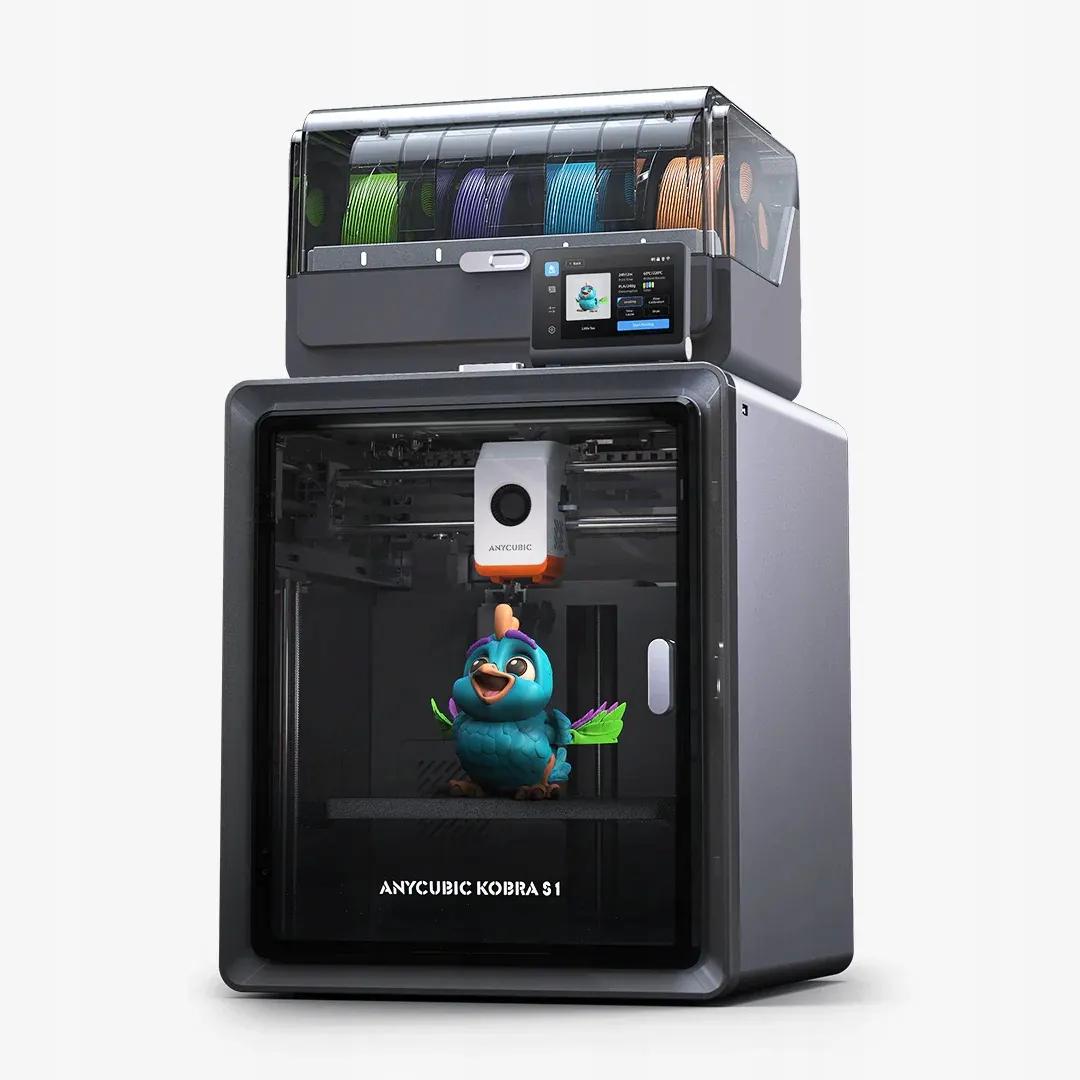 Anycubic Kobra S1 - A zárt nyomtatótér és a 250x250 mm-es tárgyasztal közelebbről