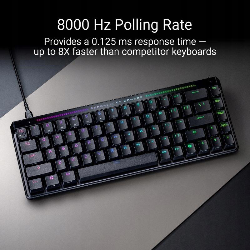 ASUS ROG Falchion Ace HFX - A mágneses ROG HFX kapcsolók és a szilikon csillapító rétegek strukturális képe