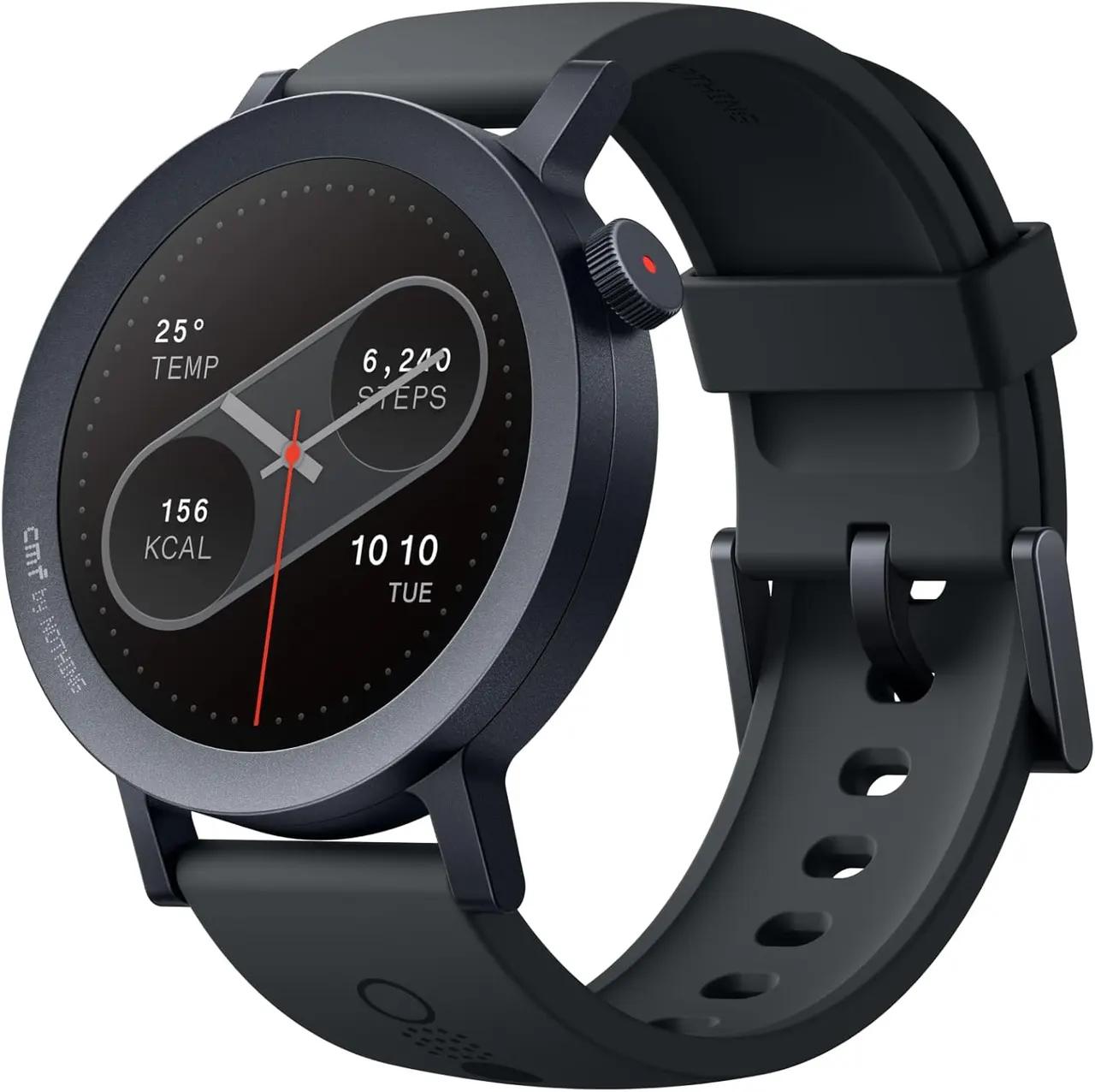 Nothing CMF Watch 3 Pro - Az óra kijelzője működés közben, egyedi Nothing-stílusú számlappal
