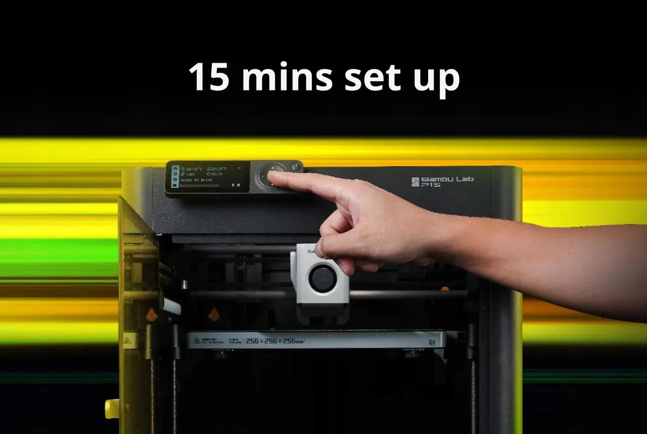 Bambu Lab P1S - részletes, sima felületű 3D nyomtatott modell a gép tárgyasztalán