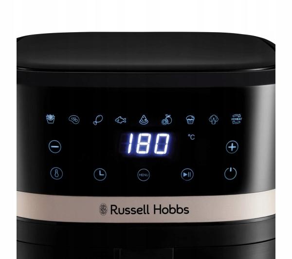 Russell Hobbs SatisFry Snappi Air Fryer - a sütő kezelőpanelje és a digitális kijelző működés közben