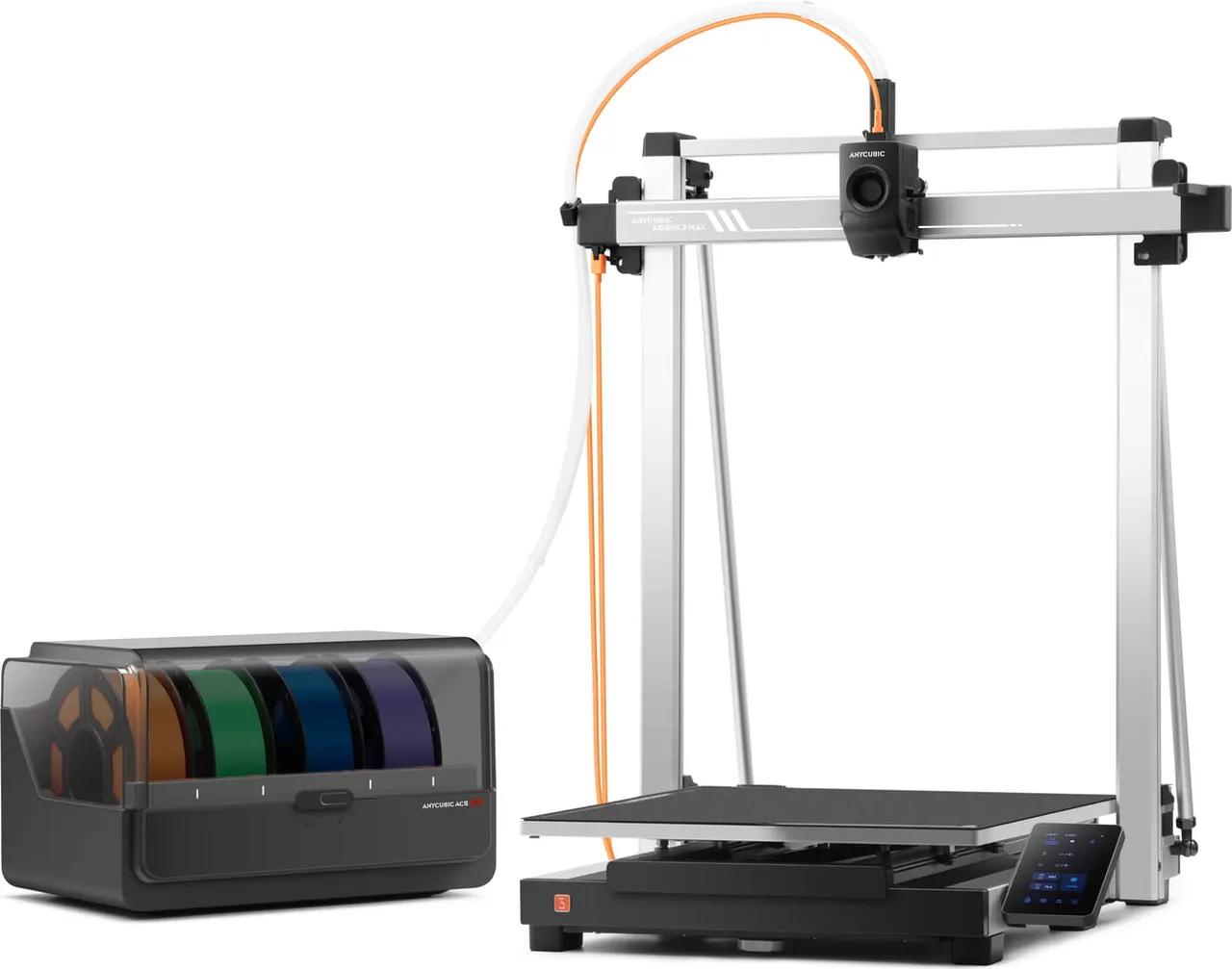 Anycubic Kobra 3 Max - Az Anycubic Slicer Next szoftver felülete egy többszínű modell szeletelése közben