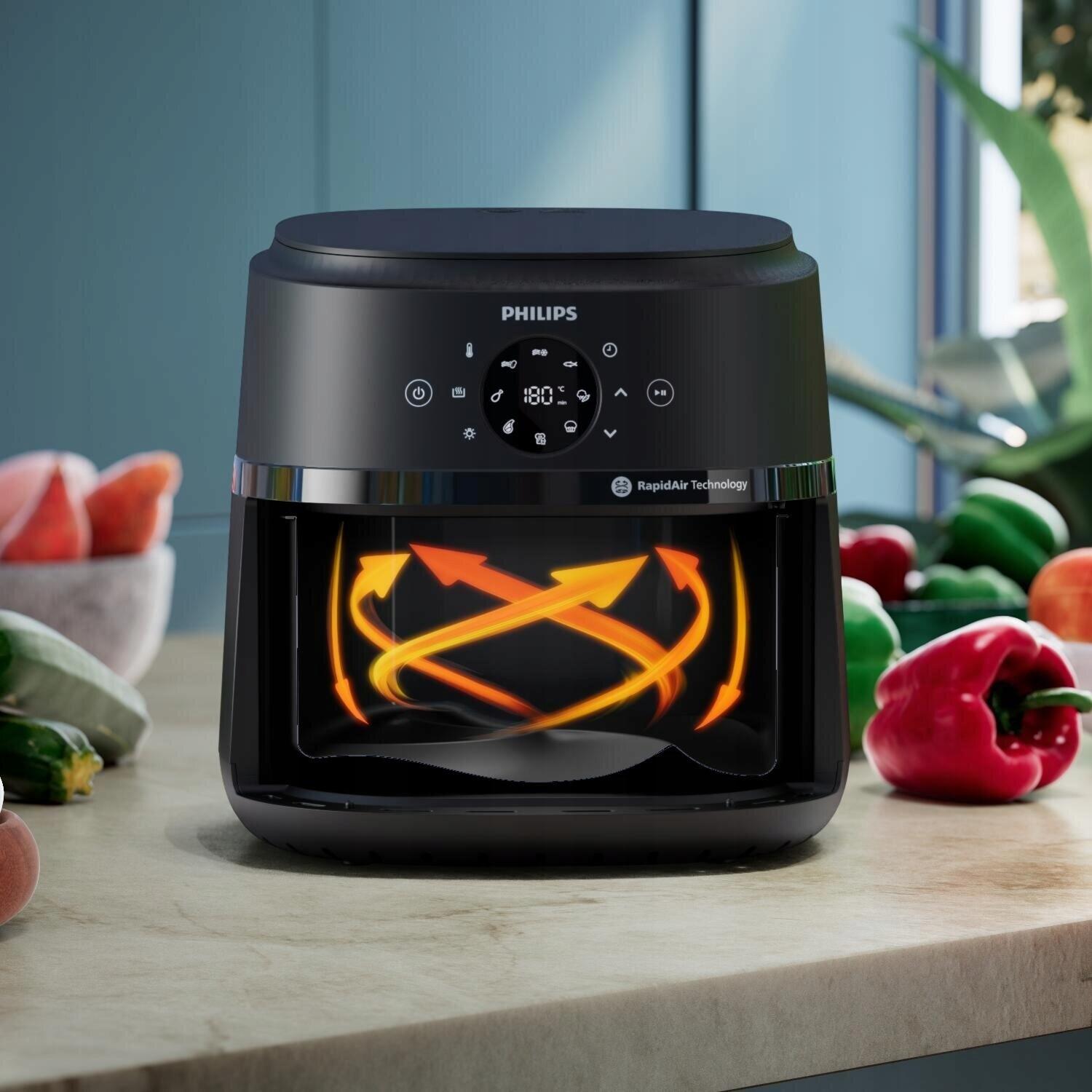 Philips 2000 Series NA231/00 - sült csirkecombok a megvilágított betekintő ablakon keresztül
