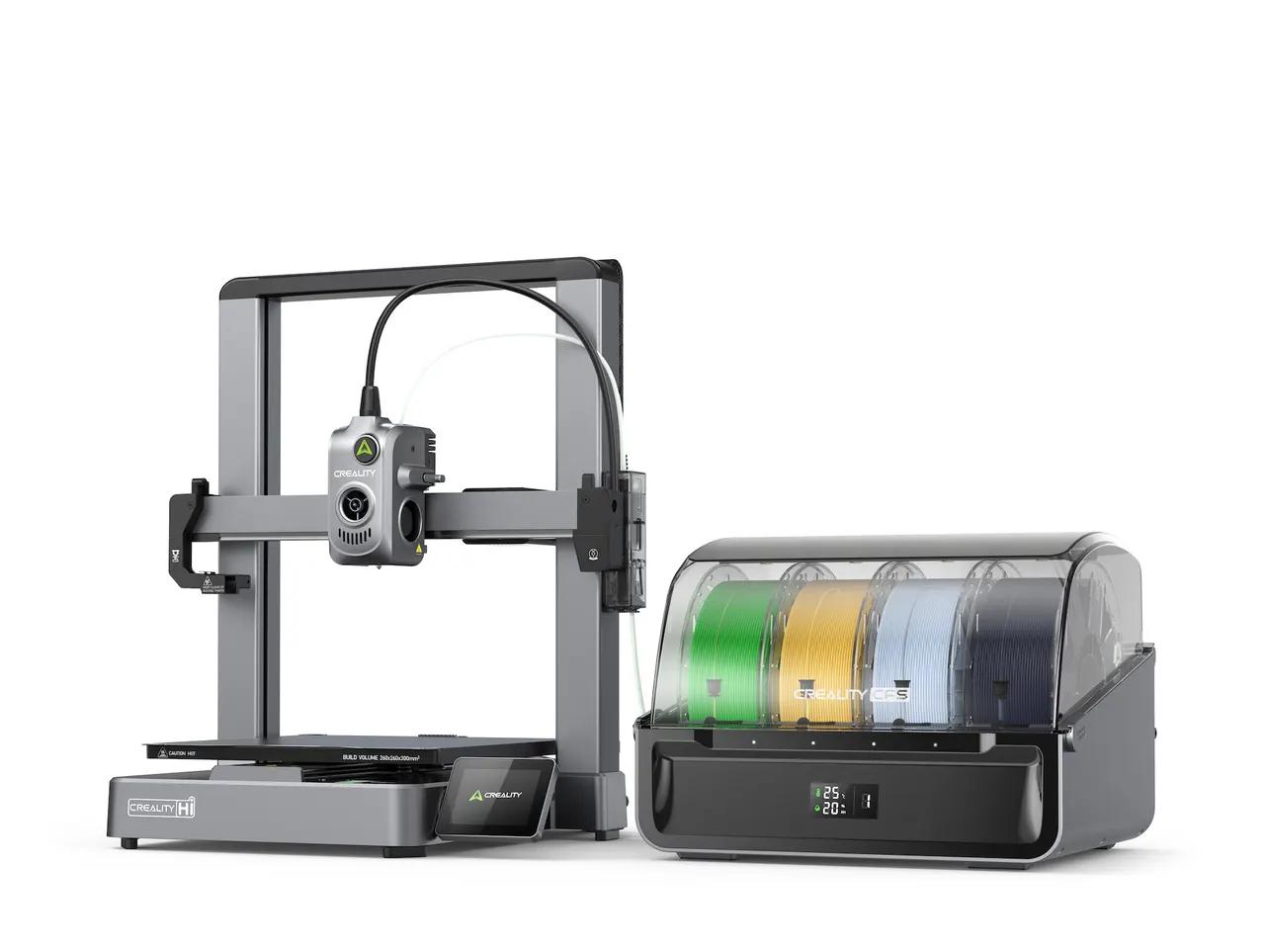 Creality Hi Combo - A 4 tekercses CFS többszínű filament adagoló rendszer közelebbről