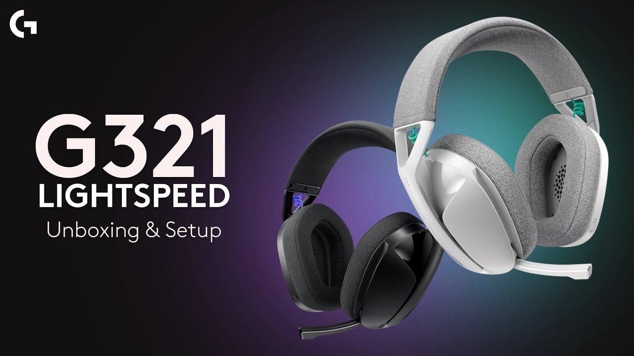 Logitech G — G321 Lightspeed - A fejhallgató kezelőgombjai és a Lightspeed kapcsoló