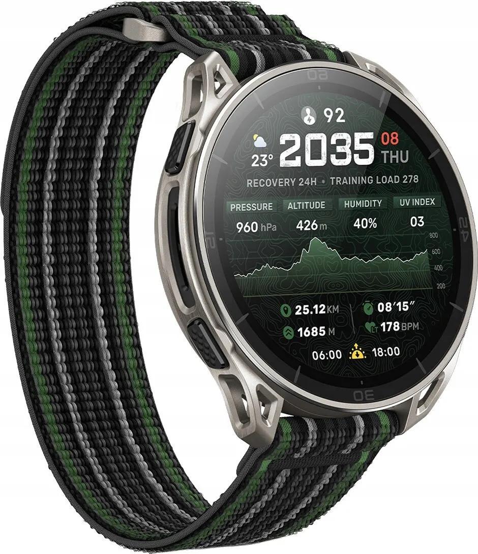 Amazfit Cheetah 2 Ultra - A 3000 nites AMOLED kijelzőn megjelenő színes, szintvonalas offline domborzati térkép