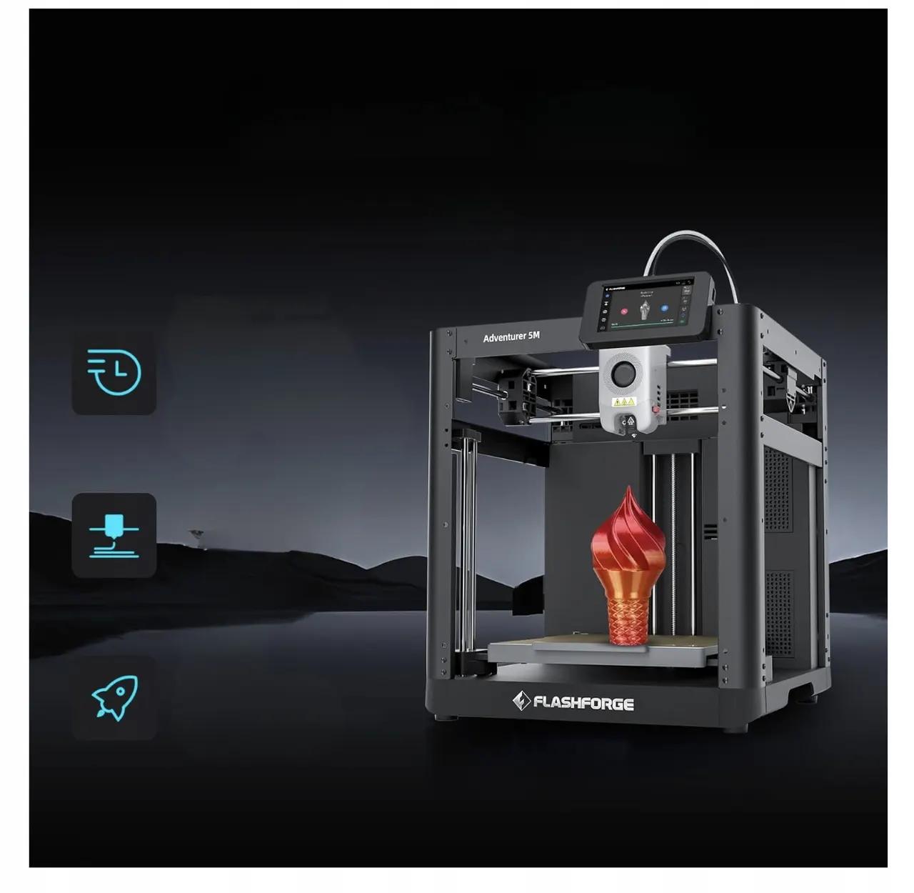 Flashforge Adventurer 5M Pro - A mágneses PEI tárgyasztal és a gyorskioldós fúvókarendszer közelről